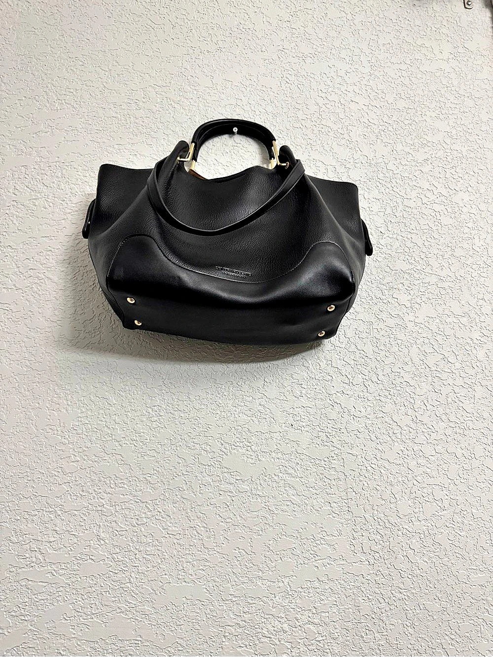 Sondra Roberts Black Vegan Leather Tote Bag - Picture 4 of 8